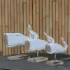 Product image 4 of the product “Whale on a stand, wood in white. Set of 3; Size L: 47x15x38cm H, Size M:38x13x30cm H, Size S: 28x10x26cm H. ”